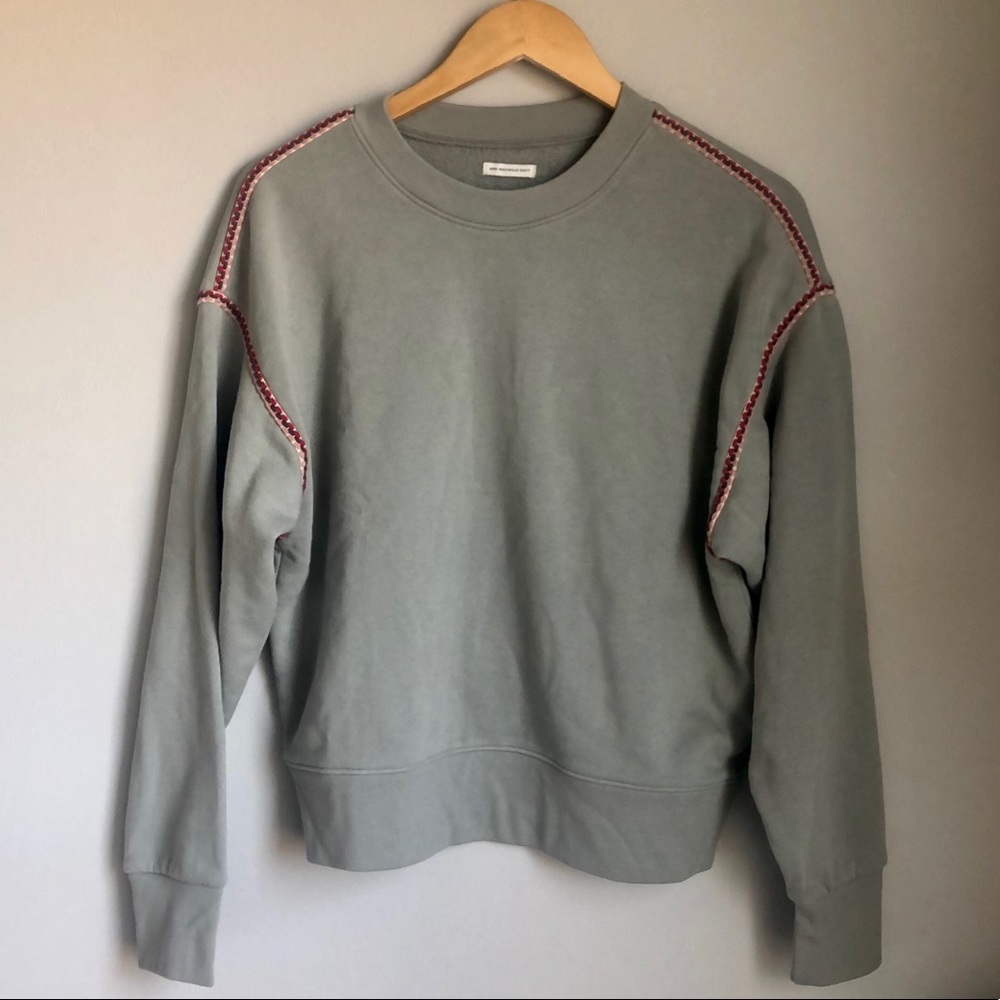 AEO Green Embroidered Sweatshirt